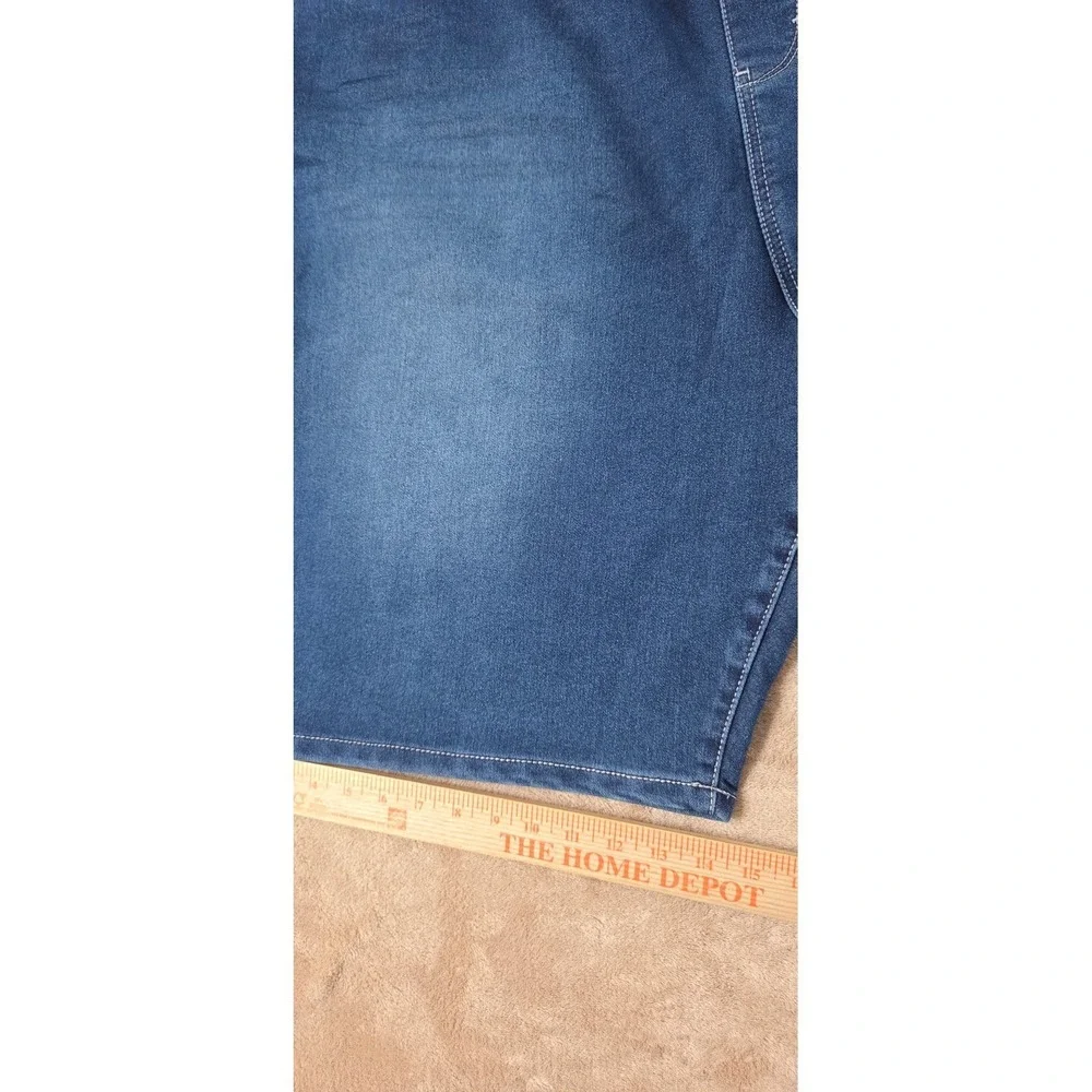 Big Dude Denim Jean Shorts Men's 52 Big And Tall Dark Wash Blue 10